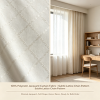 Tissu Brocart Tissé 100% Polyester Respirant Teint Écologique Poids Moyen Largeur 98 pouces pour Rideaux – Prix Compétitif Vente en Gros