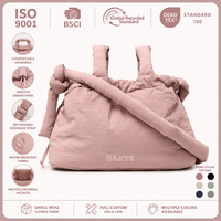 Bolsa Organizadora Convertible para Cochecito con Correa de Hombro Ajustable, de Nailon Reciclado, para Artículos Esenciales del Bebé, Viajes y Uso Diario