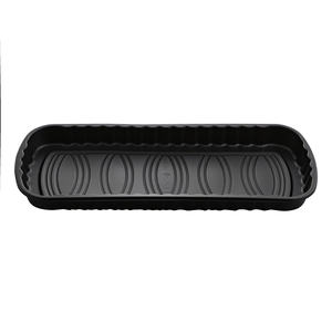 Récipient en plastique rectangulaire jetable de haute qualité couvercle transparent Base noire allant au micro-ondes utilisation polyvalente pour les nouilles alimentaires - Product Image 1