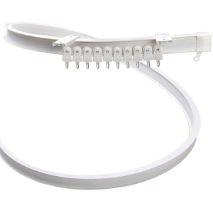 10m <strong>Corner</strong> Bath Shower Bendable Side Mounted Plastic PVC <strong>Curtain</strong> <strong>Rail</strong> for Bath - Product Image 4
