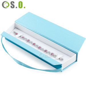 Diamond Texture Light Blue Paper <b>Jewelry</b> Box Set Multi Sizes <b>Jewelry</b> <b>Packaging</b> Box For Retail Shop Bulk Order - Product Image 6