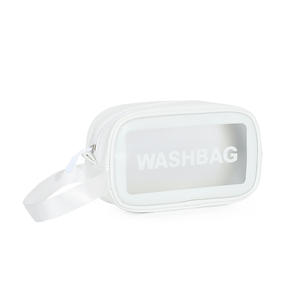 New PU Leather Wholesale Transparent Cosmetic Bag <strong>Set</strong> Clear PVC Cosmetic Bag for Women <strong>Men</strong> Pink Large Waterproof <strong>Toiletry</strong> Bag - Product Image 5