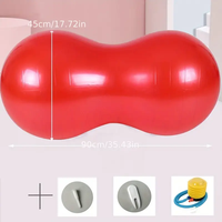 Ballon de yoga et de Pilates en PVC souple écologique en forme d'arachide avec logo personnalisé pour l'exercice et le fitness