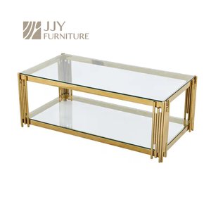 JJY-YHZ-F002 Modern Design Professional New Tempered <strong>Glass</strong> Top Rectangular <strong>Coffee</strong> <strong>Table</strong> Living Room Furniture <strong>Coffee</strong> <strong>Table</strong> - Product Image 5