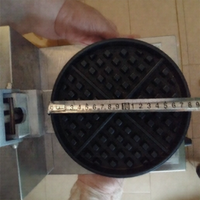 Machine à gaufres HELAXEN, électrique, 220V, acier inoxydable, légère, double tête simple, bouton poussoir, longue durée