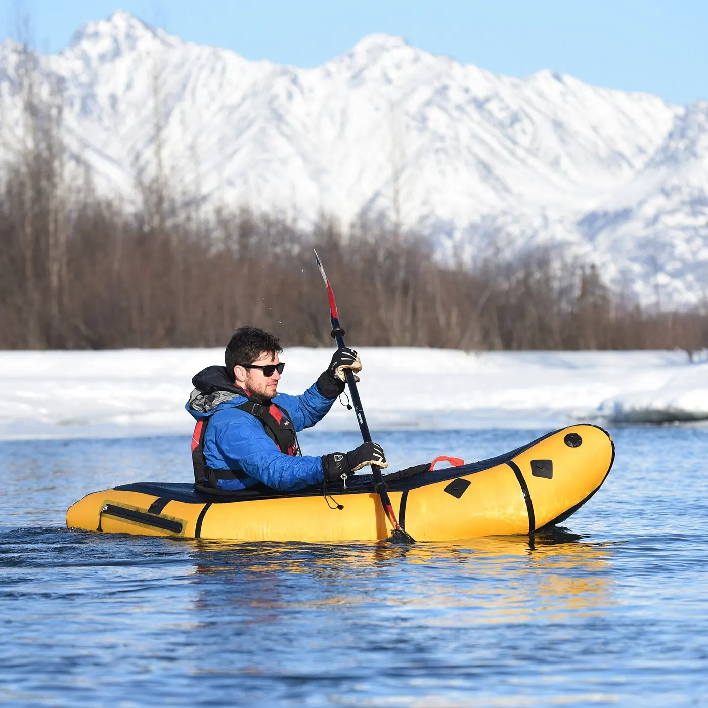 Ultraleicht TPU stoff 1-Person aufblasbare Canoe boot für Fishing PackRafting