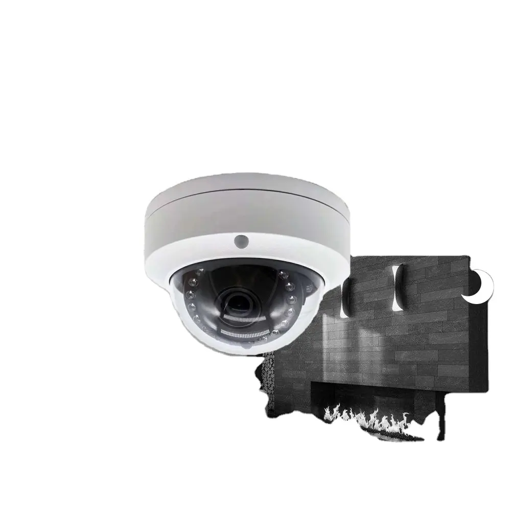 Câmera Dome Câmera CCTV IP Vigilância ao ar livre Alta Definição 4k Detecção de movimento Infravermelho Buttet CCTV Camera