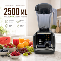 Blender de grande capacité 2,5 L, moteur puissant, pot sans BPA, lame en acier inoxydable, smoothie, broyage de glace, robot culinaire