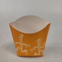 Barquette alimentaire personnalisée gaufrée écologique pour churros, sauces, sushis, pâtisseries, chocolat, avec pelliculage brillant pour chewing-gum