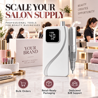 Perceuse à ongles sans fil rechargeable personnalisée 45000 tr/min avec aspirateur de poussière – Vente directe usine