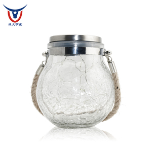 Lampes solaires à <span class=keywords><strong>boule</strong></span> de verre craquelé étanches IP44, lumières LED globe à lumière du jour, angle de faisceau 360°, batterie incluse pour jardin extérieur - Product Image 3