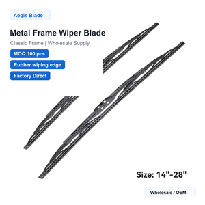 Spazzole tergicristallo con telaio in metallo, da 14 a 28 pollici, con bordo in gomma, tergicristalli classici per auto, all'ingrosso - Product Image 1