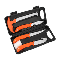 Ensemble de couteaux de chasse de camping de boucher portable d'extérieur 6 pièces
