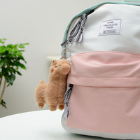Mini porte-clés en peluche alpaga mignon, porte-clés en peluche personnalisé bon marché