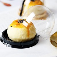 Makaron gâteau rond boîte d'emballage peau de glace lune boîte à gâteau flux coeur haricots pâte gâteau neige Meiniang boîte d'emballage en plastique