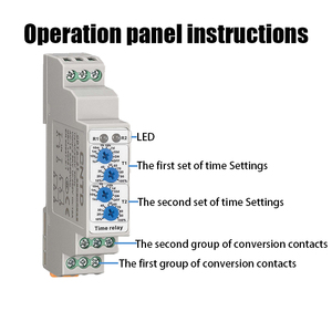 CNTD CDT6-2T16M Miniatur-Zeitrelais DPDT Doppelverzögerung IP20-Schutz 16A AC 220V (50-60Hz) Epoxidharz-geschütztes Zeitrelais - Product Image 3