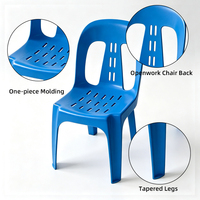 Chaises d'extérieur en plastique PP écologiques, empilables, confortables, design portable, chaise de jardin pour événements, concerts, barbecues, plage