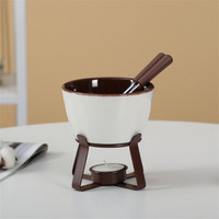 Chauffe-chocolat en céramique sans fumée de style nordique créatif pour fromage, crème glacée, beurre – Livraison directe disponible