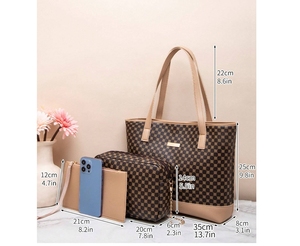 กระเป๋าโท้ทหนังแท้รุ่นใหม่ล่าสุดของ Louis ขายส่ง แบบ unisex ประดับมุก กันน้ำ ปิดซิป คุณภาพสูง 5000 แบบ แบรนด์ดัง - Product Image 3