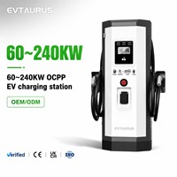 Nuevo Cargador de Vehículos Eléctricos de 60KW 120KW 240KW CCS GBT NACS Comercial IP54, Estación de Carga Rápida de CC para Autos Eléctricos, Montado en el Suelo