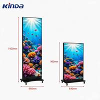 Écran LED portable pliable ultra-fin haute définition P2 P2.5 pour intérieur, écran d'affichage LED pour magasin de détail, écran d'affichage LED pour affiches