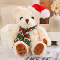 Teddybär Plüschtier mit Weihnachtsschal, Festtagsgeschenk