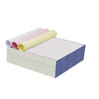 Papier autocopiant NCR 2-3 plis 9,5x11 (241x280mm) sans perforation, recto-verso couché, perforation pour alimentation par poussoir, facile à déchirer, formulaires commerciaux