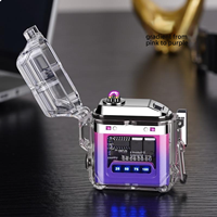 Briquet à arc électrique en métal, briquet électronique USB, logo plasma, rechargeable, briquet de luxe personnalisé, étui