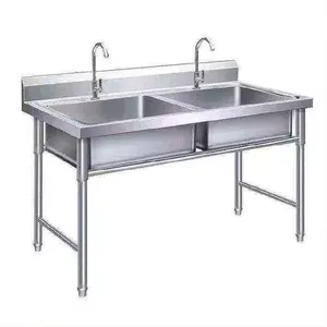 Kitchen Double Bowl Sink for Washing Factory Price 304 Stainless Steel China Undermount Stainless Steel 201/304 Customized Size