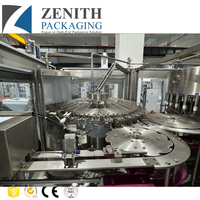 Machine de remplissage d'eau en bouteille plastique entièrement automatique Zenith pour eau minérale/pure, remplissage haute température
