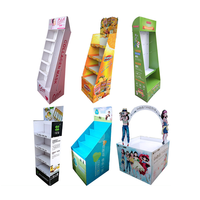 Benutzer definierte Supermarkt Papier Stapel Spielzeug Papier Regal Stehende Display Racks Milch Wellpappe Pop Karton Display Box Mit Haken Display