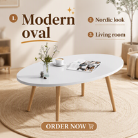 Table basse de rangement minimaliste moderne pour salon, table d'appoint de style nordique avec motif marbré et pieds en bois massif, pour une maison créative