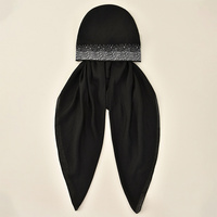 Turbans Prêt-à-Porter pour Femmes, Bonnets Musulmans à Strass, Foulard Élastique et Sous-Hijab