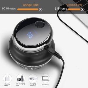 ใบมีดสแตนเลส 2025 ดีไซน์หมุนได้ 360 องศา กันน้ำ หน้าจอ LCD ดิจิตอล สีดำ เครื่องตัดผมไฟฟ้าแบบบริการตนเอง - Product Image 6