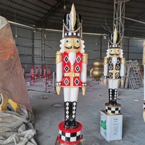 Soldat <span class=keywords><strong>Casse</strong></span>-<span class=keywords><strong>Noisette</strong></span> géant en résine personnalisé, taille personnalisée, ornement de Noël rose - Product Image 4