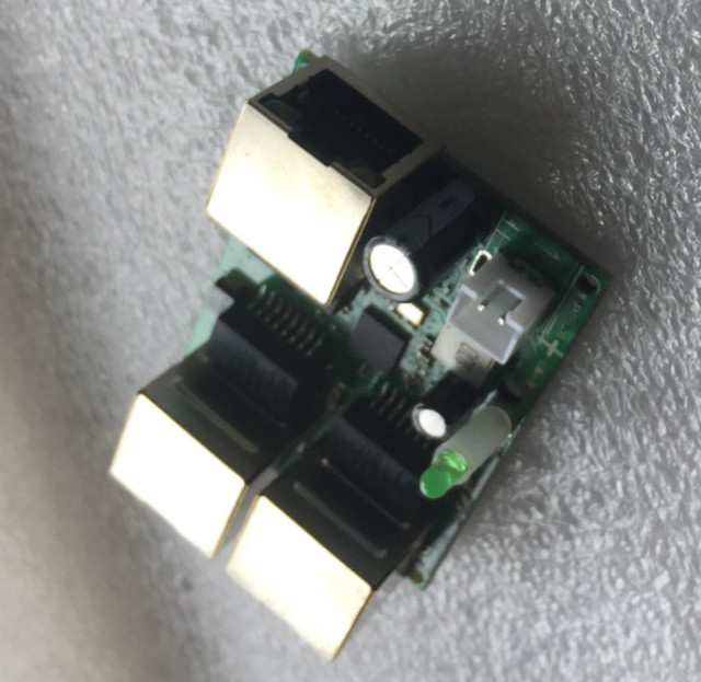 DC 5-24V Mini 2 Port 10/100Mbps RJ45 Ethernet Switch Modules