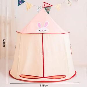Tente de jeu pour enfants en forme de lapin mignon, tente <span class=keywords><strong>tipi</strong></span> pop-up avec <span class=keywords><strong>tapis</strong></span> rond pour enfants de 2 à 10 ans, tente de jeu intérieure pour s'amuser - Product Image 4