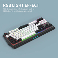 Teclado Mecánico para Juegos CK73 Personalizado, con Cable, 87 Teclas, Retroiluminación RGB, para Juegos de Windows y Mac