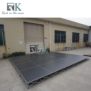 Plataforma de Escenario Plegable Portátil de Aleación de Aluminio Negra para Eventos al Aire Libre y Bodas - Product Image 3
