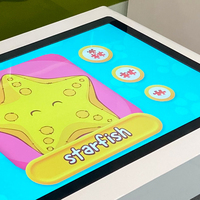 Nouveau design 43 pouces blanc capacitif tactile intelligent table à écran tactile multiple jambe détachable enfants jeu table tactile