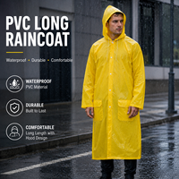 Imperméable unisexe en PVC pour travailleurs, imperméable durable au design simple avec boutons, poncho de pluie pour usage extérieur, adultes, enfants, garçons, filles