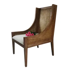 越南供应商低最小起订量定制木质椅子现代家具扶手椅客厅沙发沙发家具