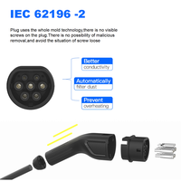 250V 16A 1 phase 3 phases EV câble IEC62196-2 Type2 connecteur de prise Portable Type 2 EV câble de charge 32A