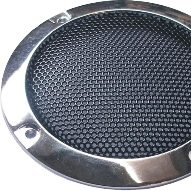 Black Wire Mesh Plain Weave Perforated Grille PVC Coating Corrosion Resistant for Speaker Screen Applications Welding Bending