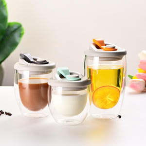 Vente en gros de tasses à café, tasses élégantes, articles de café et de thé, verrerie à double paroi, mugs en verre, vaisselle portable pour la cuisine et la salle à manger - Product Image 5