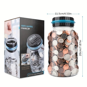 Compteur de pièces électronique numérique LCD pour banque, boîte de rangement pour pièces de monnaie, tirelire pour USD et cadeaux - Product Image 3
