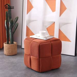Flyer Wolle Hocker 30cm Hoch Wohnzimmer Ottoman Bequeme Niedrige Sitz Cremige Dressing Bank Gehobene Make-up Stuhl - Product Image 5