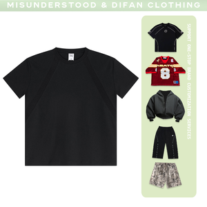 T-shirt DiFan à manches courtes, coupe ample, panneau structuré personnalisé, 300 g/m², t-shirt de sublimation, streetwear, t-shirt de sublimation - Product Image 2