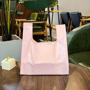 Petits sacs de t-shirt en plastique HDPE durables colorés poignée de gilet Solution d'emballage de pain de logo personnalisé pour les expositions de supermarchés - Product Image 2