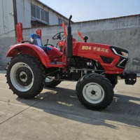 Traktor Mini 4WD pabrik dengan Backhoe Loader depan traktor pertanian kecil 4x4 untuk dijual